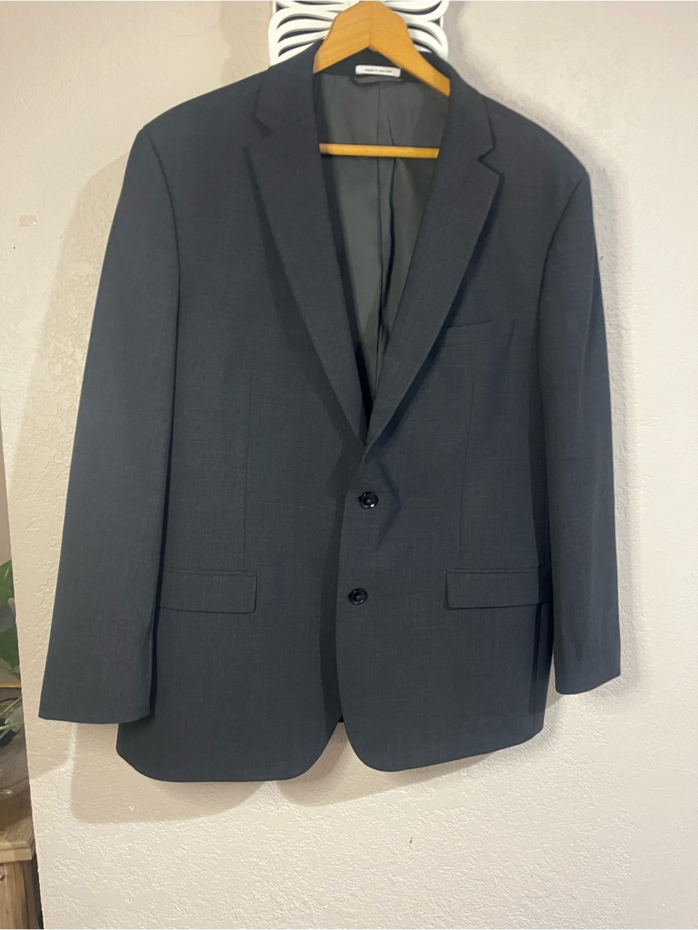 Bar III Men's Charcoal Gray Two-Button Sport Coat